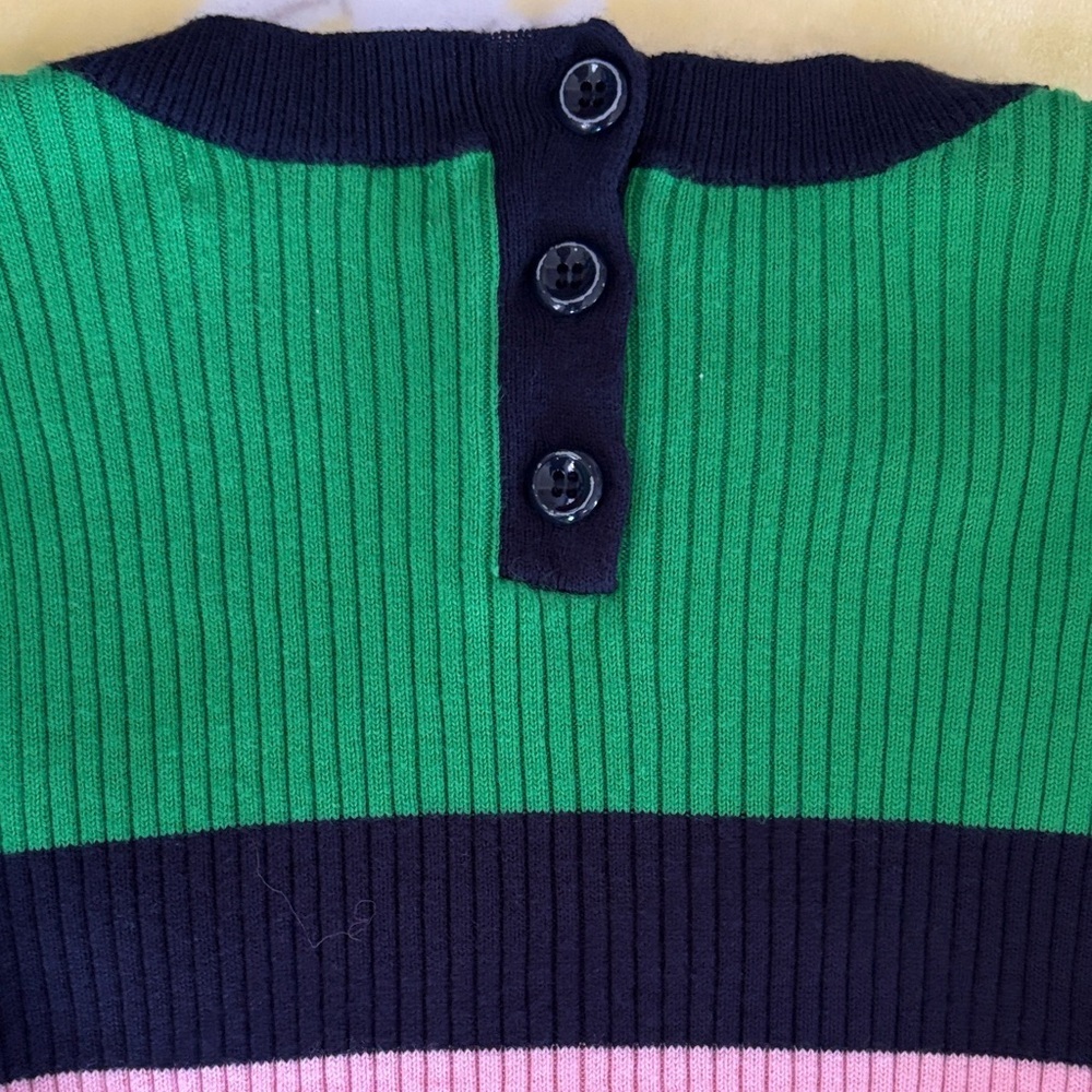 1901 Women's Colorblock Sweater - Green, Pink, Red, and Black - Picture 3 of 4